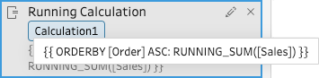 A running calculation editor displaying calculations.